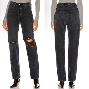 Agolde Lana Mid Rise Straight Jean